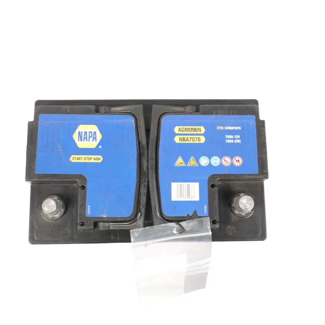 NAPA AGM Accumulator Car Battery Electrical Unit 70Ah 760A 12V to with Part number AGM096N NAPA AGM Accumulator Car Battery Electrical Unit 70Ah 760A 12V - SKU NAPA-AGM-70AH - Part number AGM096N