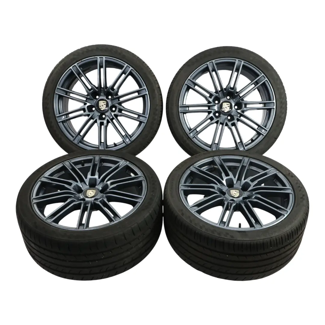 Porsche Cayenne 92A Komplet Felg 21" 10J ET:50 VIA Opony 295/35 R21 - SKU PORSCHE-VIA-SET - Numer Części PORSCHE-VIA-SET