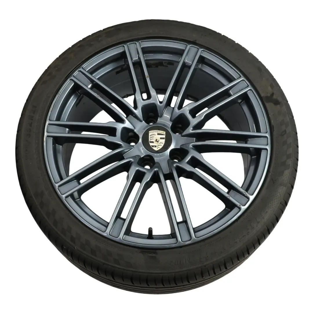 Porsche Cayenne 92A Komplet Felg 21" 10J ET:50 VIA Opony 295/35 R21 - SKU PORSCHE-VIA-SET - Numer Części PORSCHE-VIA-SET