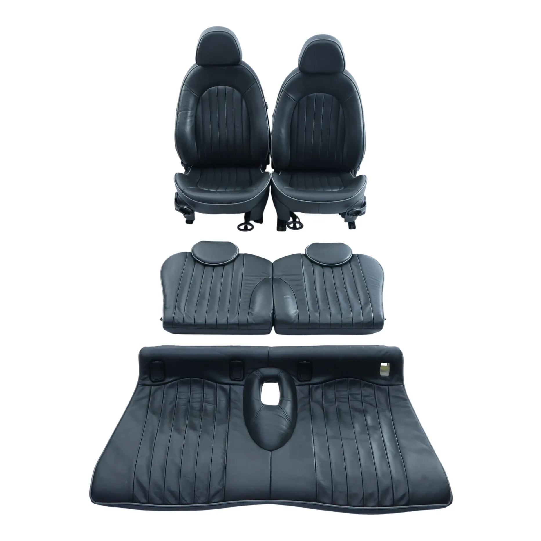 Leather Seats Mini R50 Heated English Park Lane Panther Black Front Rear Seat