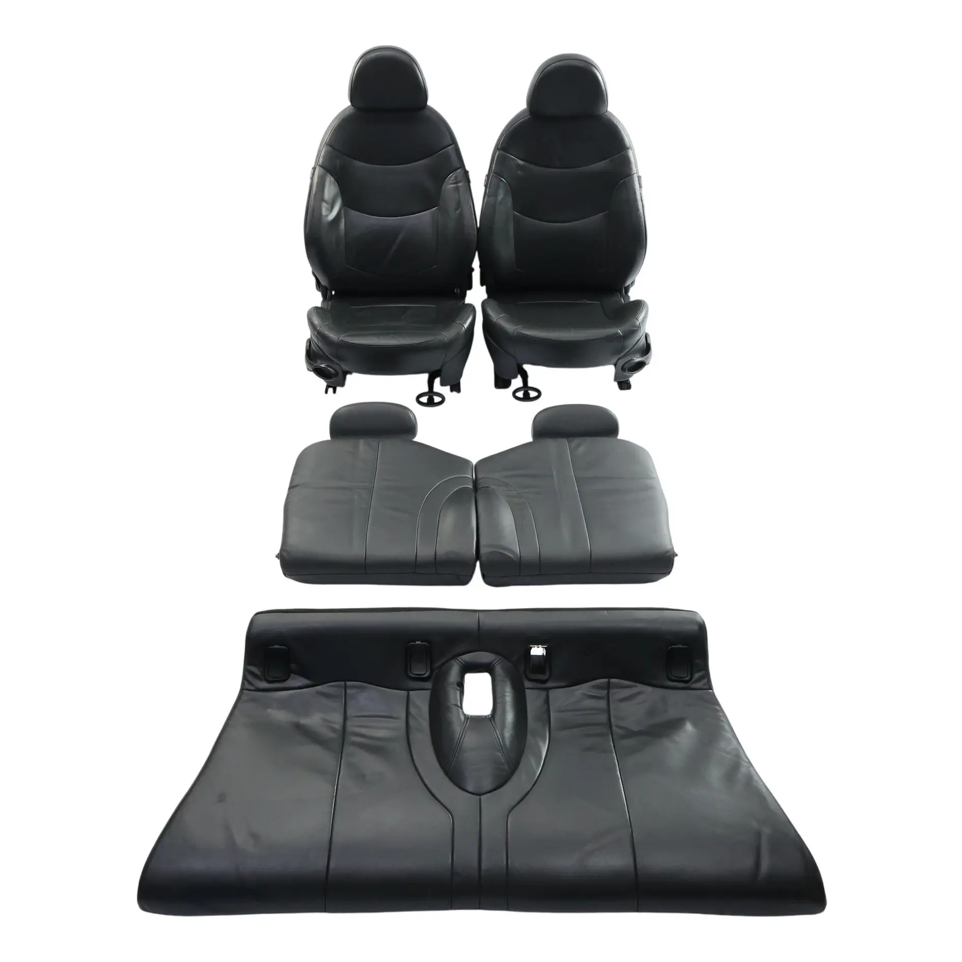 Seats Mini R52 Cabrio Sport Panther Black Leather Gravity Front Rear Seat