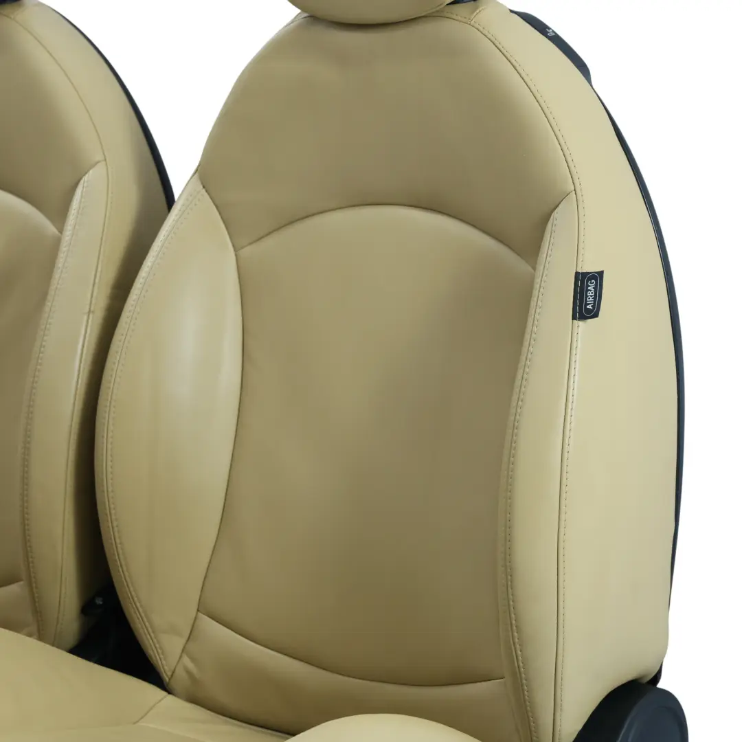  Leather Seats Mini Cooper Sport Full Leather Beige Interior Front Rear Seat - SKU R56-SPORTS-FULL-LEATHER-BEIGE-SEATS - Part number R56