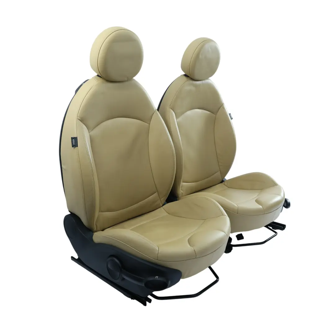 Interiori Sedili Sportivi in Pelle Beige Anteriori Posteriori per Mini Cooper con numero di parte R56 Mini Cooper Interiori Sedili Sportivi in Pelle Beige Anteriori Posteriori - SKU R56-SPORTS-FULL-LEATHER-BEIGE-SEATS - Numero di parte R56