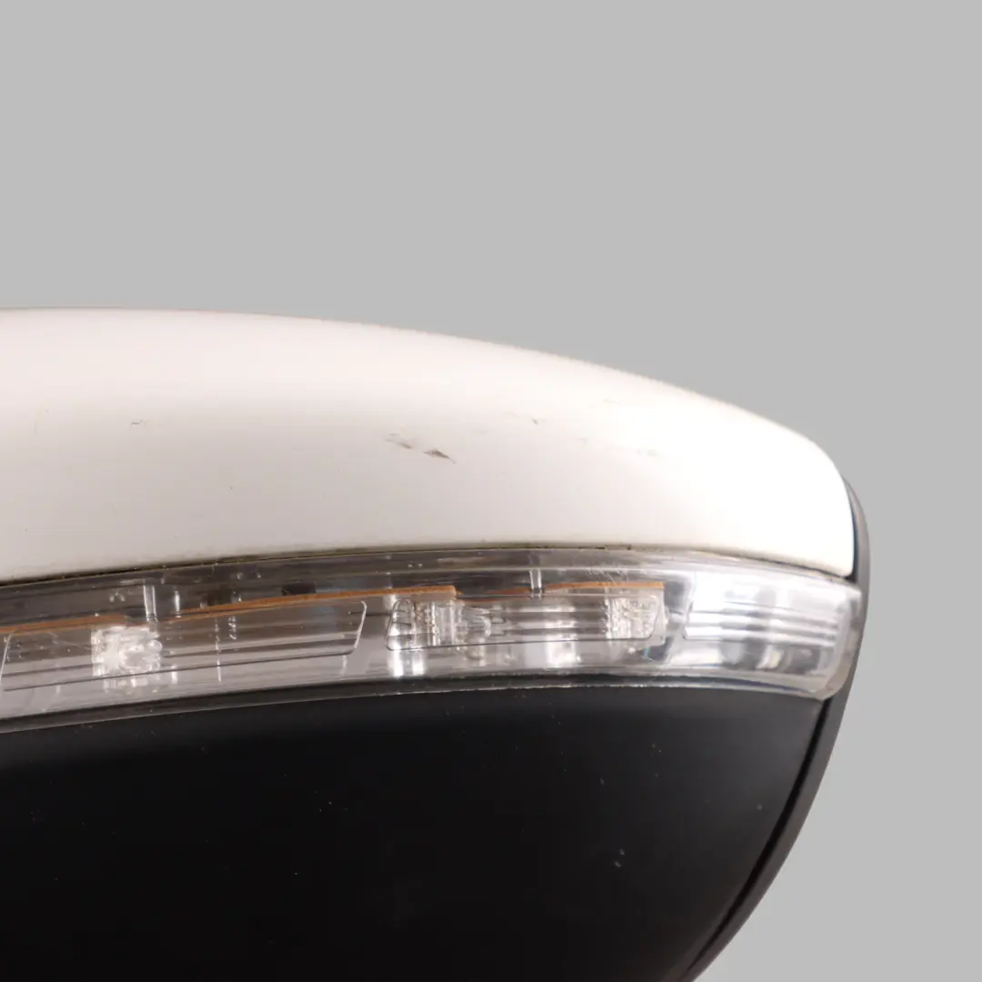 Volkswagen Scirocco Mk3 Front Door Wing Mirror Left N/S Satin Candy White - B9A - SKU RHD-1K8857507P-CAN - Part number 1K8857507P