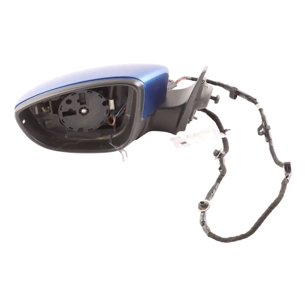 Mk3 Door Wing Mirror Left N/S Rising Blue Metallic R5Z to VW Scirocco with Part number 1K8857507R VW Scirocco Mk3 Door Wing Mirror Left N/S Rising Blue Metallic R5Z - SKU RHD-1K8857507R-RIB - Part number 1K8857507R