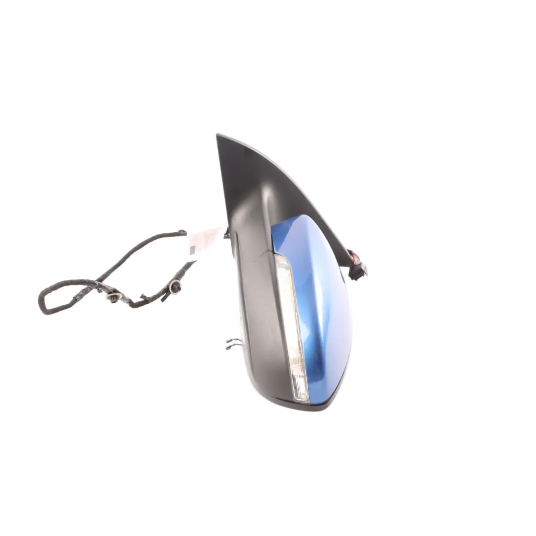 VW Scirocco Mk3 Door Wing Mirror Left N/S Rising Blue Metallic R5Z - SKU RHD-1K8857507R-RIB - Part number 1K8857507R