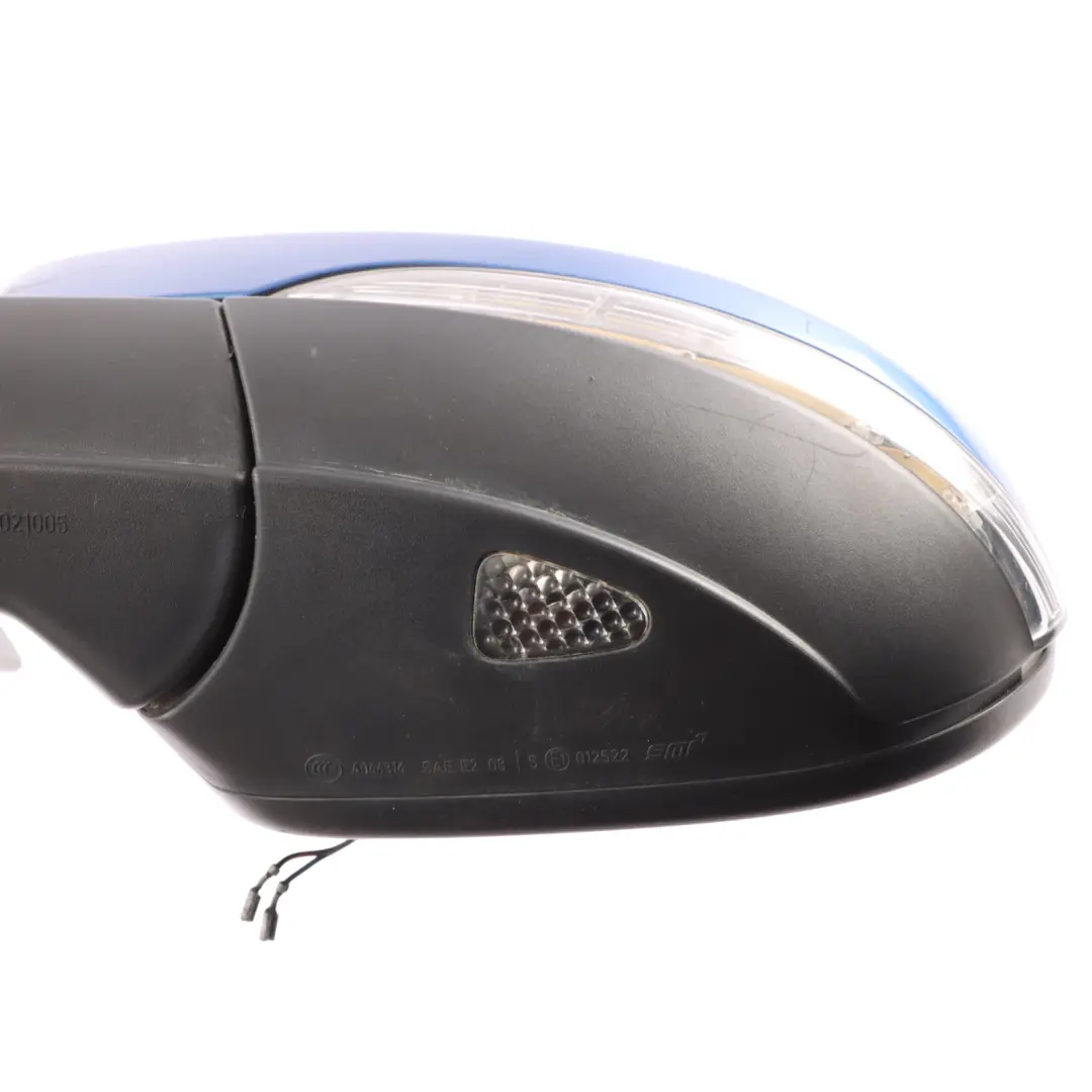VW Scirocco Mk3 Door Wing Mirror Left N/S Rising Blue Metallic R5Z - SKU RHD-1K8857507R-RIB - Part number 1K8857507R