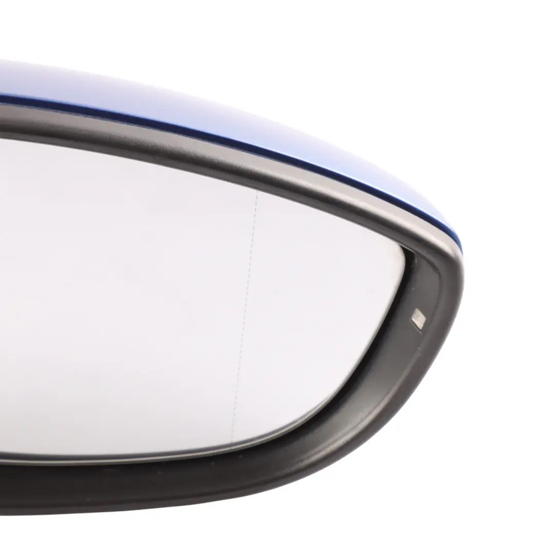 VW Scirocco Mk3 Wing Mirror Power Fold Right O/S Rising Blue - R5Z - SKU RHD-1K8857508Q-RIB - Part number 1K8857508Q
