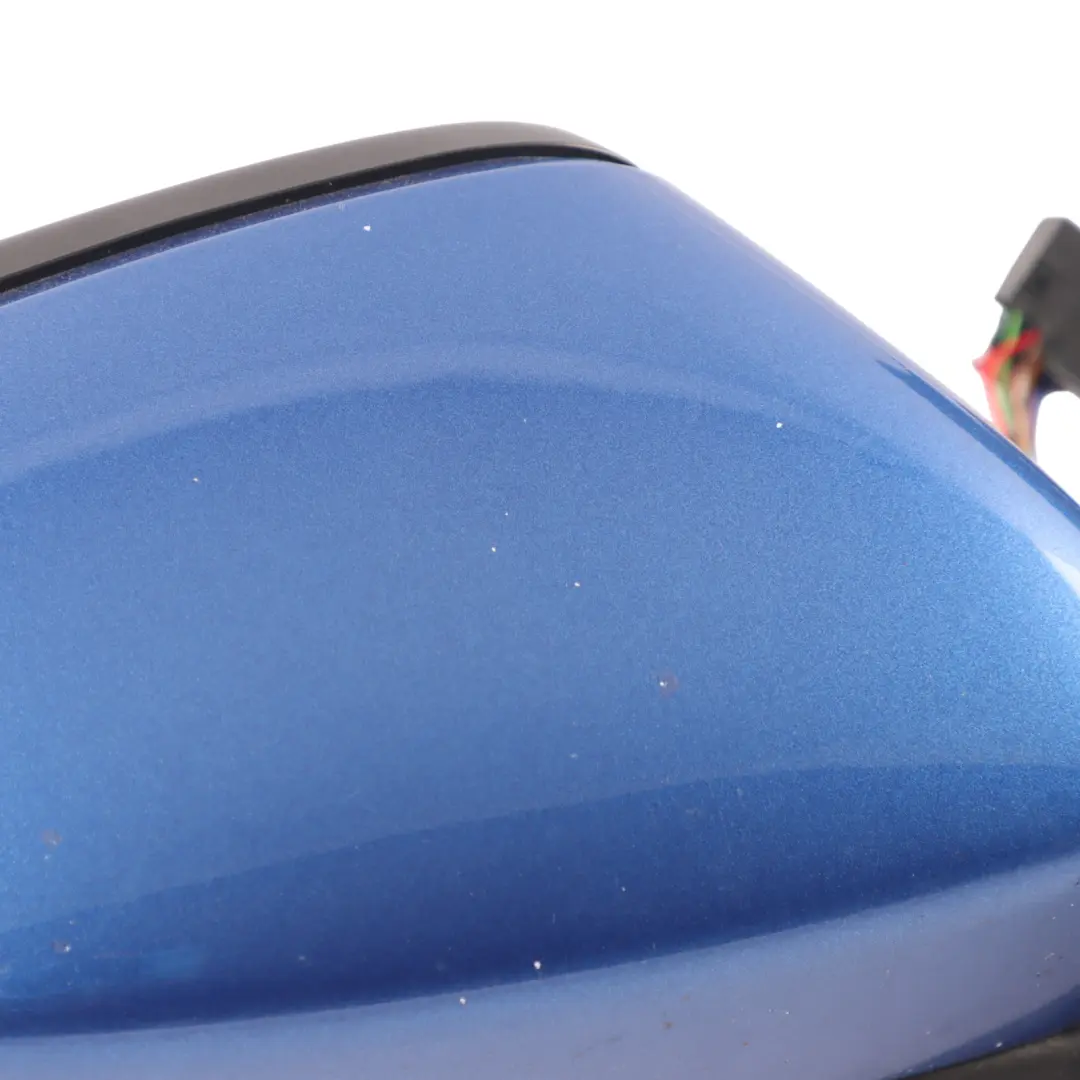VW Scirocco Mk3 Wing Mirror Power Fold Right O/S Rising Blue - R5Z - SKU RHD-1K8857508Q-RIB - Part number 1K8857508Q