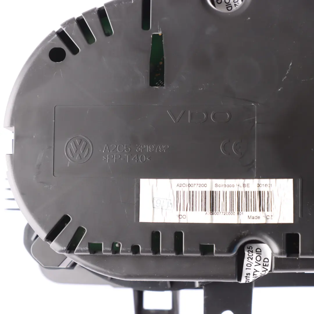 Mk3 Instrument Cluster Clocks Speedo Diesel Automatic to VW Scirocco with Part number 1K8920975D VW Scirocco Mk3 Instrument Cluster Clocks Speedo Diesel Automatic - SKU RHD-1K8920975D - Part number 1K8920975D