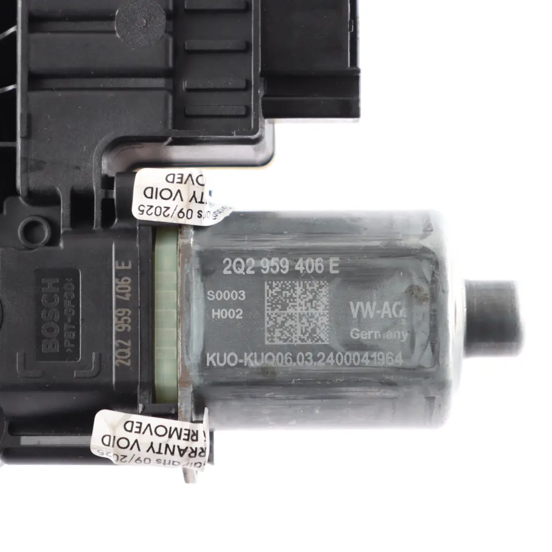 VW Volkswagen Polo Mk6 Front Window Lifter Regulator Motor Left N/S - SKU RHD-2Q2959406E - Part number 2Q2959406E