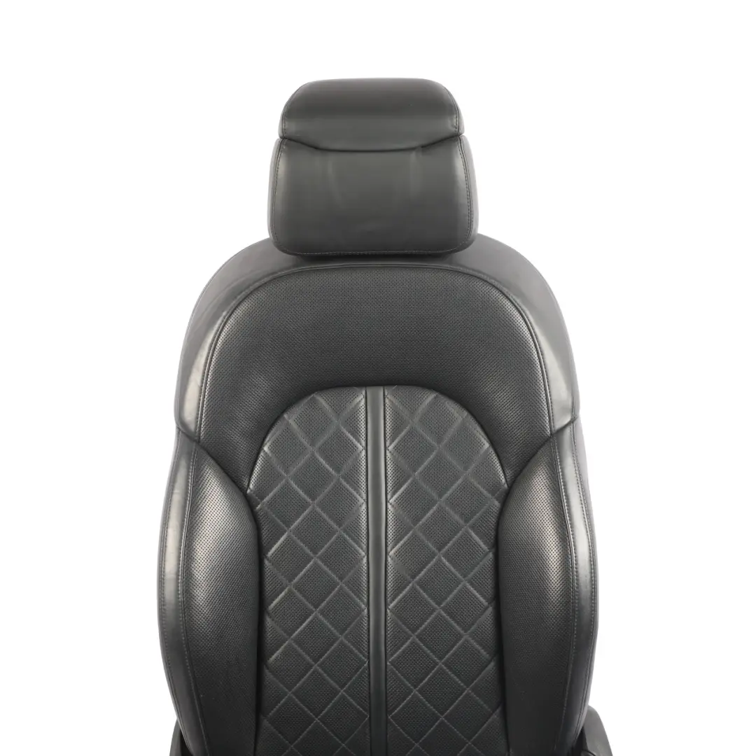 Audi A8 D4 4H Sport Seat Front Left N/S Heated Memory Leather Valcona Black - SKU RHD-4H0881805E-1 - Part number 4H0881805E