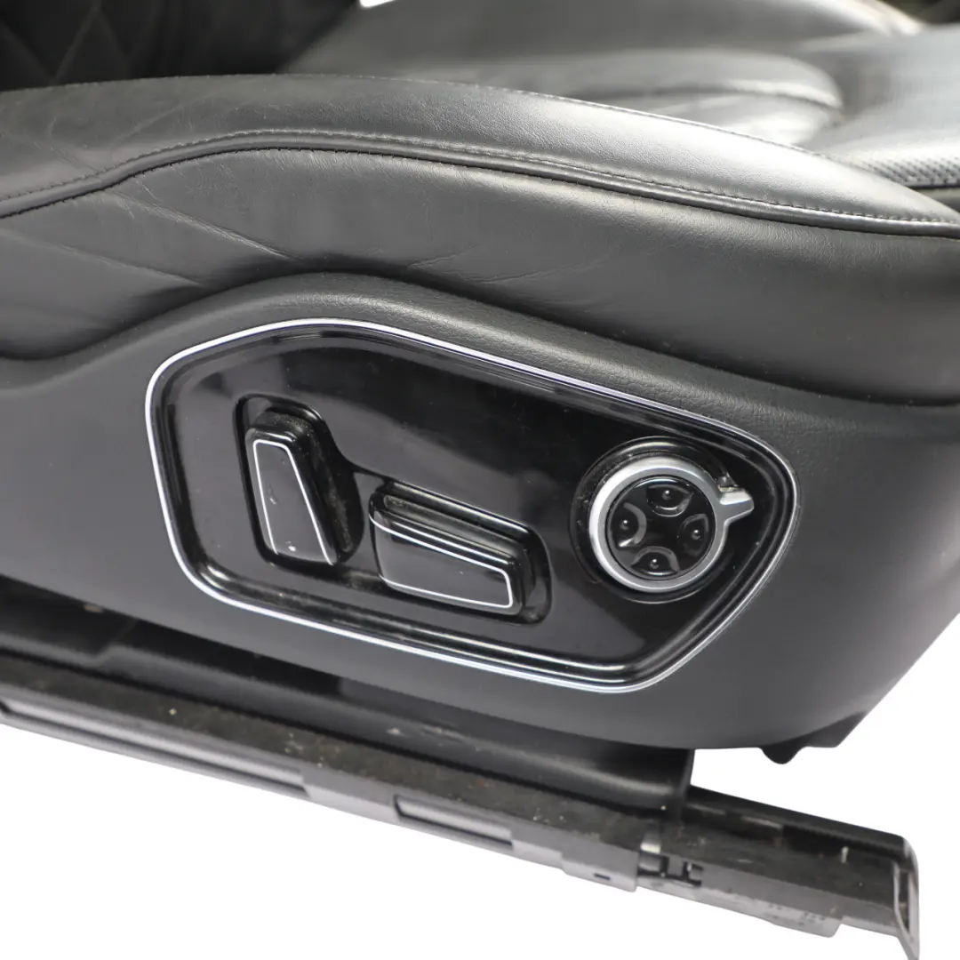 Audi A8 D4 4H Sport Seat Front Right O/S Heated Memory Leather Soul Black - SKU RHD-4H0881806E-1 - Part number 4H0881806E