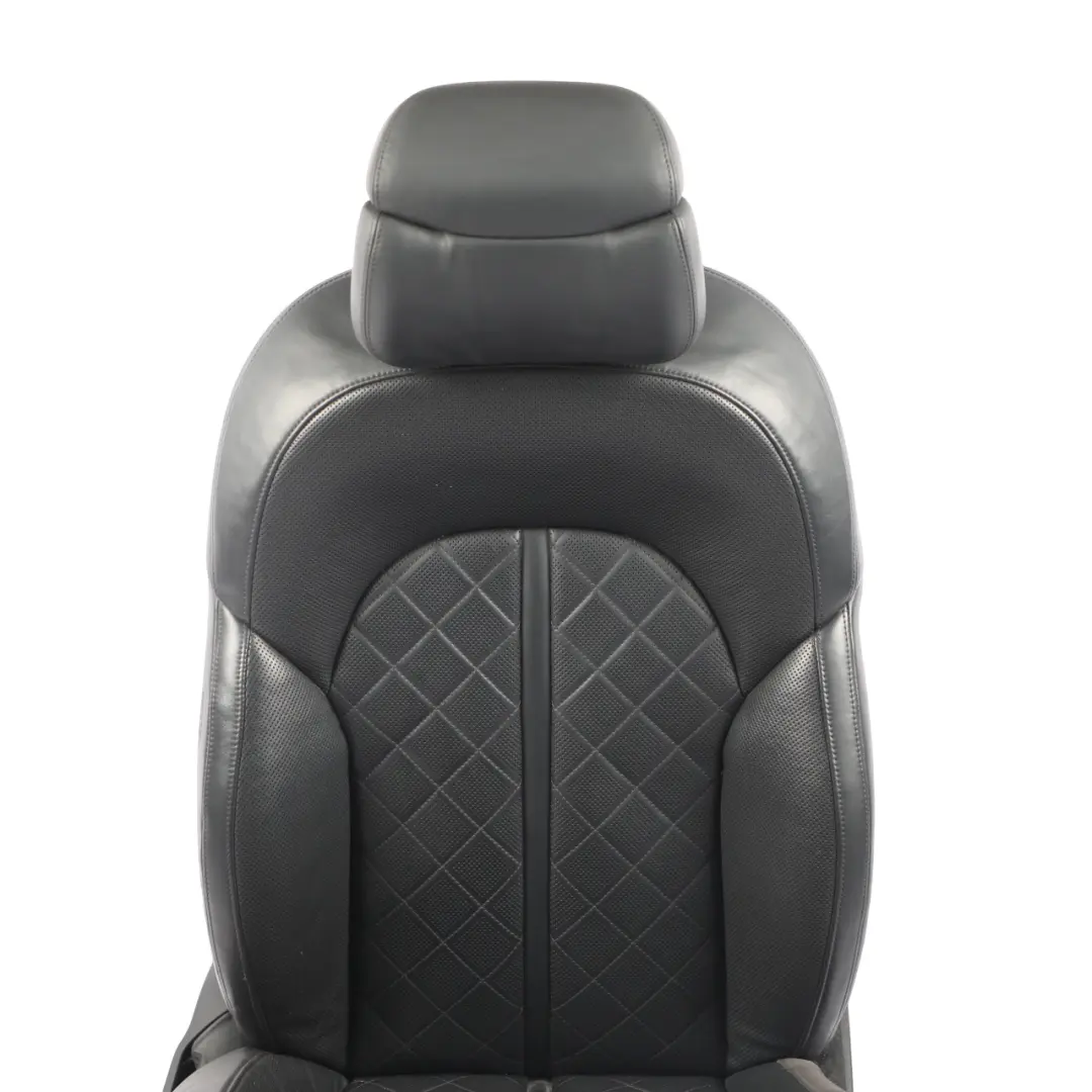 Audi A8 D4 4H Sport Seat Front Right O/S Heated Memory Leather Valcona Black - SKU RHD-4H0881806E-1 - Part number 4H0881806E