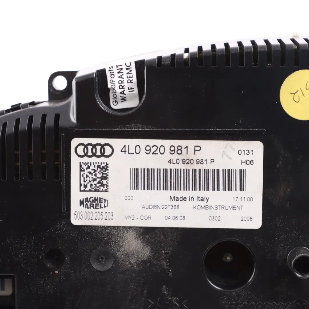 Instrument Cluster Speedometer Clocks Automatic to Audi Q7 4L Diesel with Part number 4L0920981P Audi Q7 4L Diesel Instrument Cluster Speedometer Clocks Automatic - SKU RHD-4L0920981P - Part number 4L0920981P