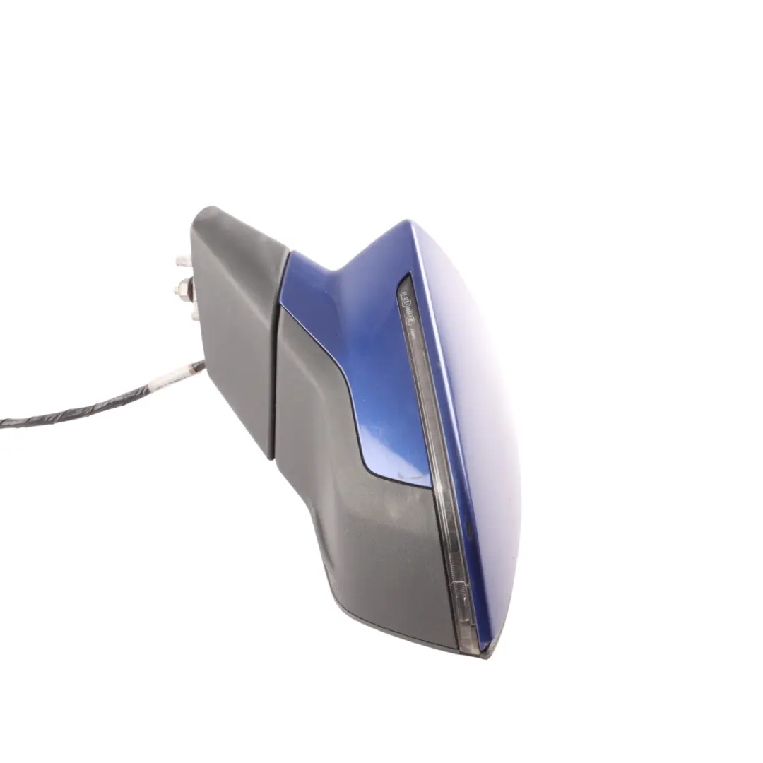 Seat Leon FR 5F Side View Mirror Front Left N/S Mystery Blue - W5L - SKU RHD-5F2857507Q-MYBL - Part number 5F2857507Q