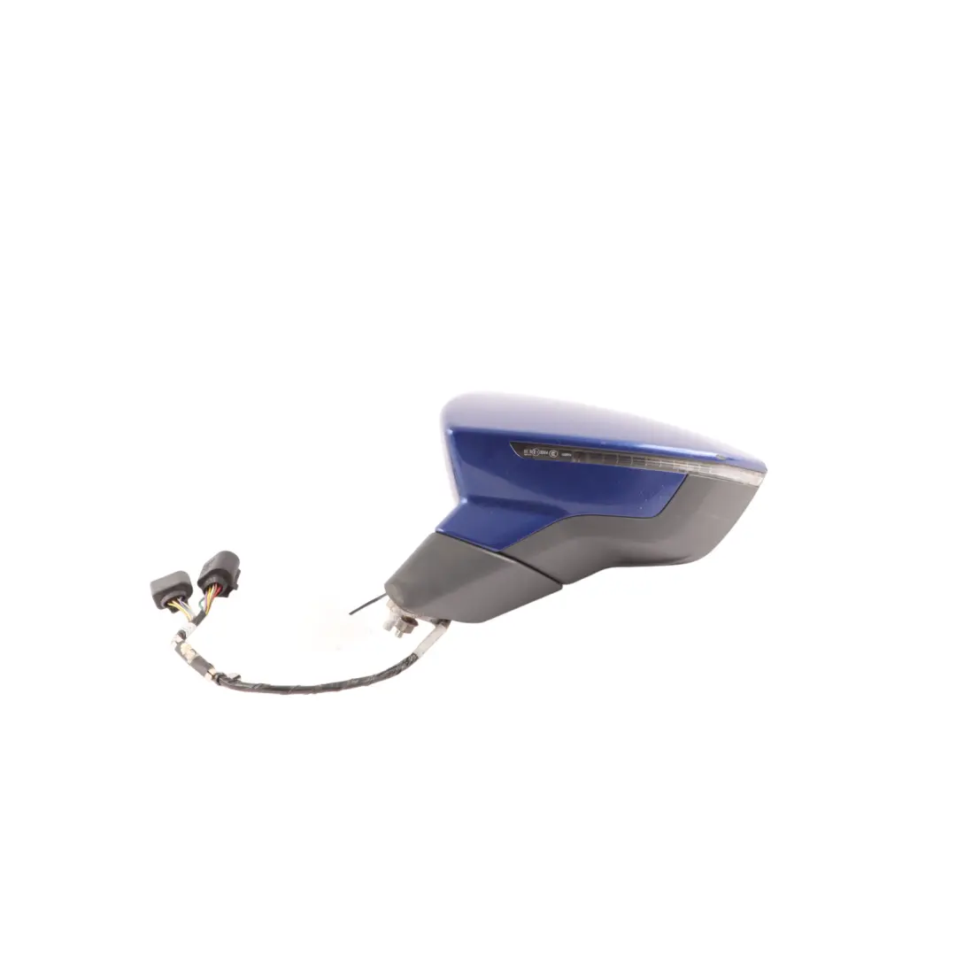 5F Side View Mirror Front Left N/S Mystery Blue - W5L to Seat Leon FR with Part number 5F2857507Q Seat Leon FR 5F Side View Mirror Front Left N/S Mystery Blue - W5L - SKU RHD-5F2857507Q-MYBL - Part number 5F2857507Q