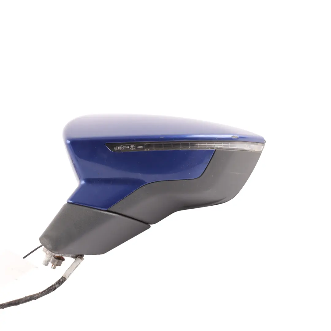 5F Side View Mirror Front Left N/S Mystery Blue - W5L to Seat Leon FR with Part number 5F2857507Q Seat Leon FR 5F Side View Mirror Front Left N/S Mystery Blue - W5L - SKU RHD-5F2857507Q-MYBL - Part number 5F2857507Q