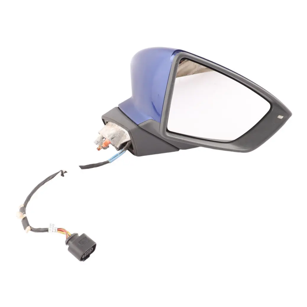 Seat Leon FR 5F Side View Mirror Front Right O/S Mystery Blue - W5L 5F2857508P