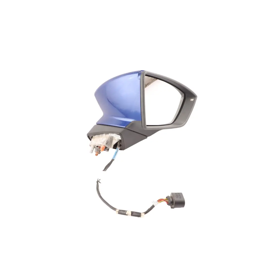 Seat Leon FR 5F Side View Mirror Front Right O/S Mystery Blue - W5L - SKU RHD-5F2857508P-MYBL - Part number 5F2857508P