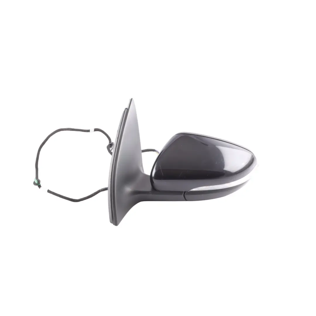 VW Volkswagen Golf Mk6 Side Wing Mirror Left N/S Deep Black - C9X - SKU RHD-5K0857507AE-DBL - Part number 5K0857507AE