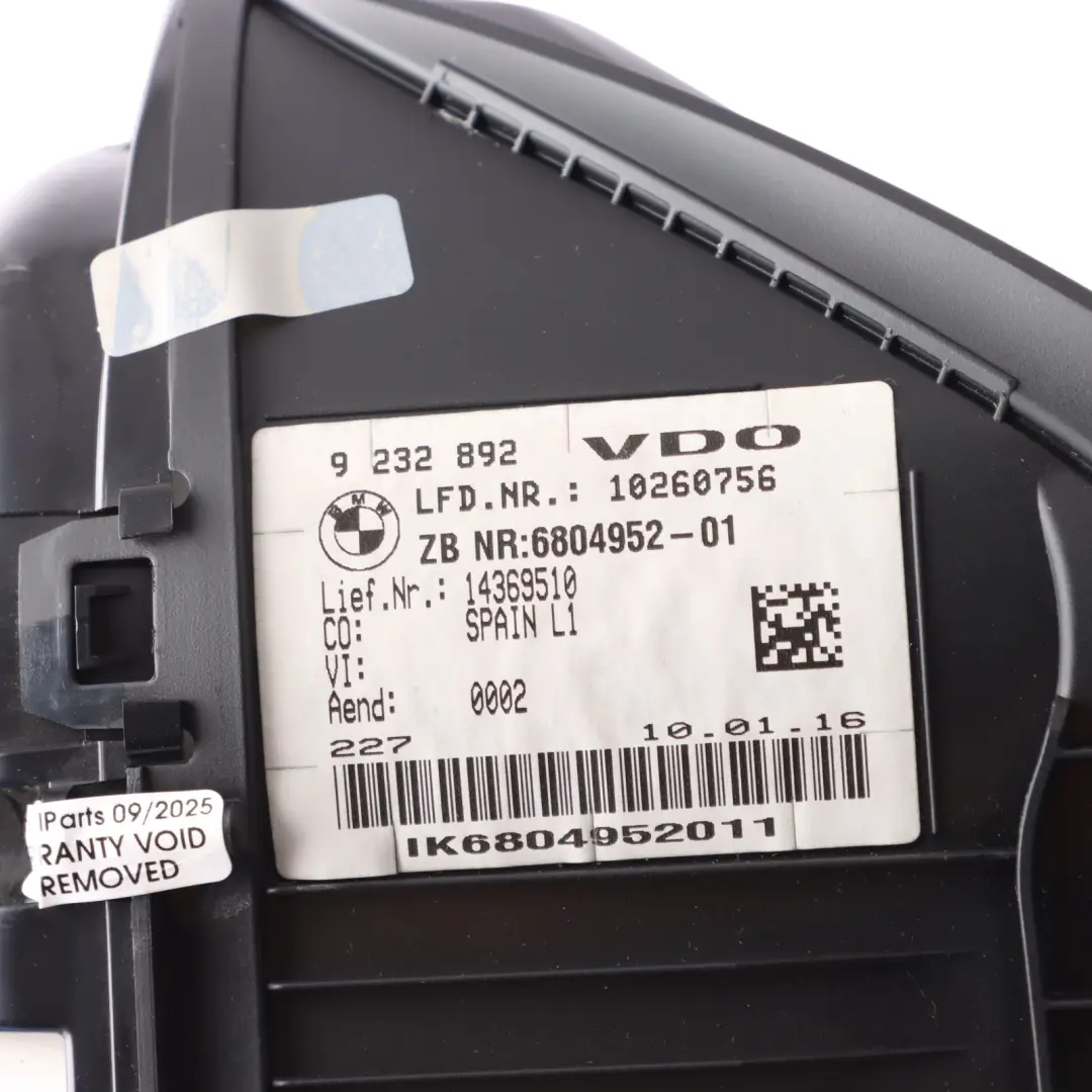 Instrument Cluster Speedo Clocks Diesel Automatic to BMW F20 F21 F30 with Part number 6804952 BMW F20 F21 F30 Instrument Cluster Speedo Clocks Diesel Automatic - SKU RHD-6804952 - Part number 6804952