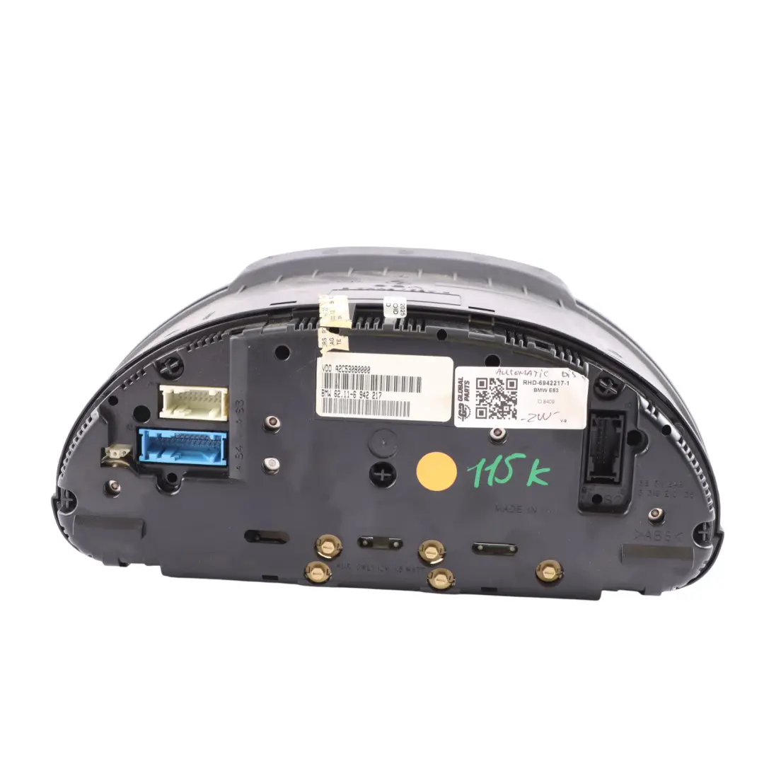 Instrument Cluster Speedo Clocks Automatic 115K MILE to BMW X5 E53 Diesel with Part number 6942217 BMW X5 E53 Diesel Instrument Cluster Speedo Clocks Automatic 115K MILE - SKU RHD-6942217-1 - Part number 6942217