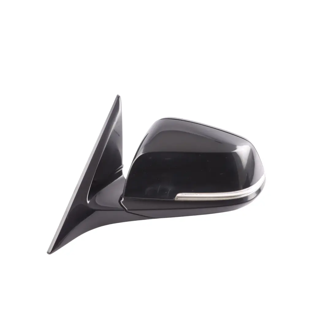 BMW F34 GT Door Wing Mirror Heated Electric Left N/S Black Sapphire 475 - SKU RHD-7291589-BS - Part number 7291589