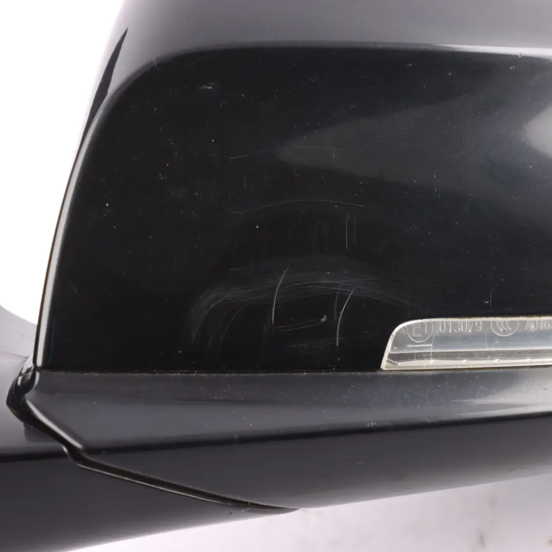 BMW F34 GT Door Wing Mirror Heated Electric Left N/S Black Sapphire 475 - SKU RHD-7291589-BS - Part number 7291589