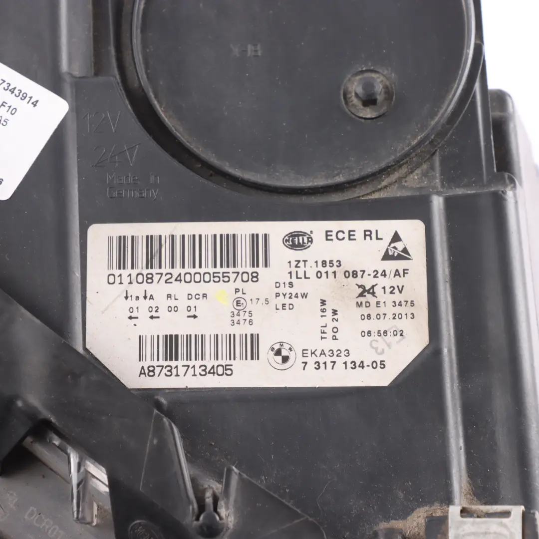  Headlight Headlight BMW F10 F11 LCI Xenon LED Lamp Front Right O/S 7317134 - SKU RHD-7343914 - Part number 7343914