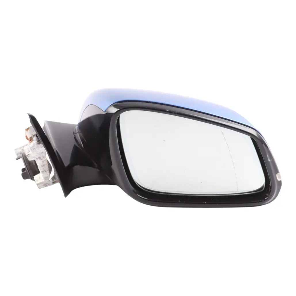 Outer Mirror Glass Heated Right O/S Estoril Blau Metallic B45 to BMW F10 F11 LCI with Part number 7350662 BMW F10 F11 LCI Outer Mirror Glass Heated Right O/S Estoril Blau Metallic B45 - SKU RHD-7350662-EB - Part number 7350662