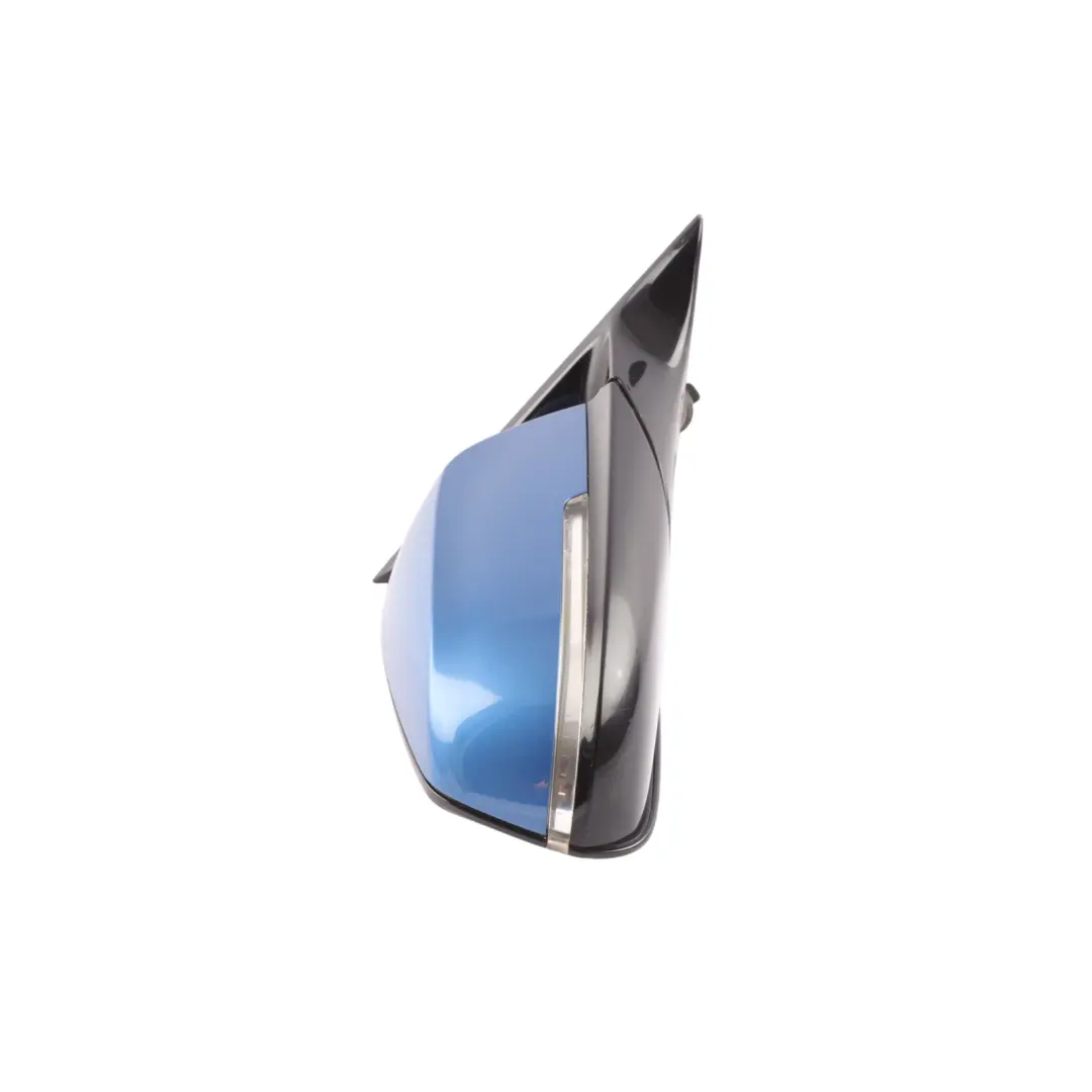 Outer Mirror Glass Heated Right O/S Estoril Blau Metallic B45 to BMW F10 F11 LCI with Part number 7350662 BMW F10 F11 LCI Outer Mirror Glass Heated Right O/S Estoril Blau Metallic B45 - SKU RHD-7350662-EB - Part number 7350662