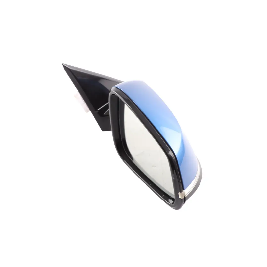 BMW F10 F11 LCI Outer Mirror Glass Heated Right O/S Estoril Blau Metallic B45 - SKU RHD-7350662-EB - Part number 7350662