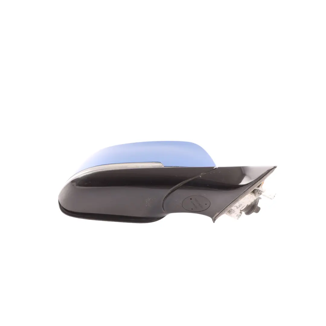 BMW F10 F11 LCI Outer Mirror Glass Heated Right O/S Estoril Blau Metallic B45 - SKU RHD-7350662-EB - Part number 7350662
