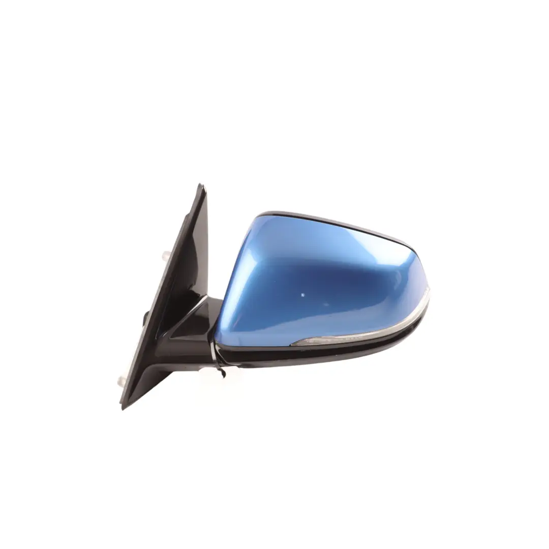 BMW X1 F48 Wing Mirror High Gloss Left Door N/S 5 Pins Estoril Blau Metallic-B45 - SKU RHD-7459827-EB - Part number 7459827