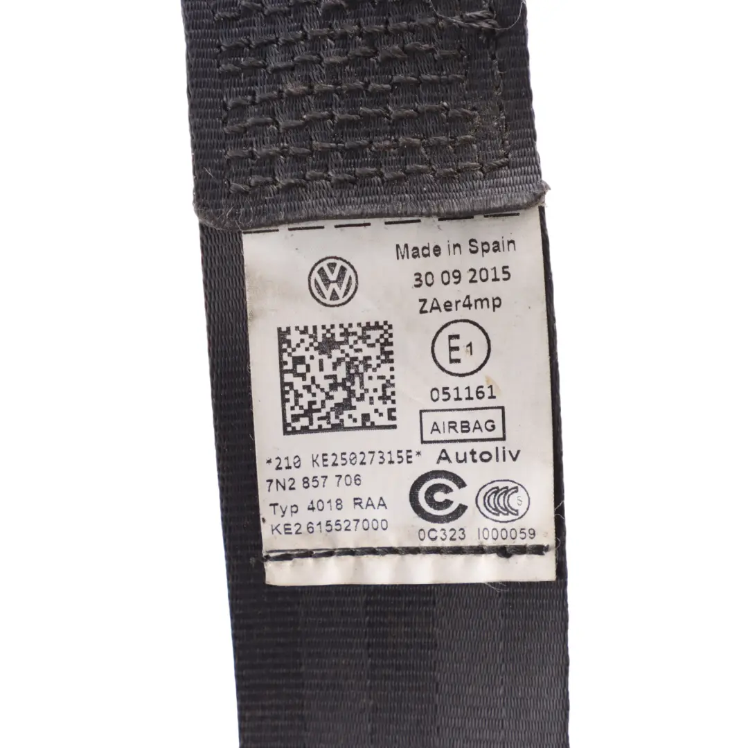 Volkswagen Sharan 7N Seat Alhambra Mk2 Seat Belt Front Left N/S - SKU RHD-7N2857706 - Part number 7N2857706