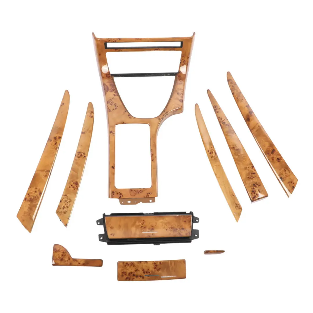 BMW X5 E53 Set Decor Strip Dashboard Dash Trim Cover Poplar Wood Dunkel - SKU RHD-8260838 - Part number 8260838