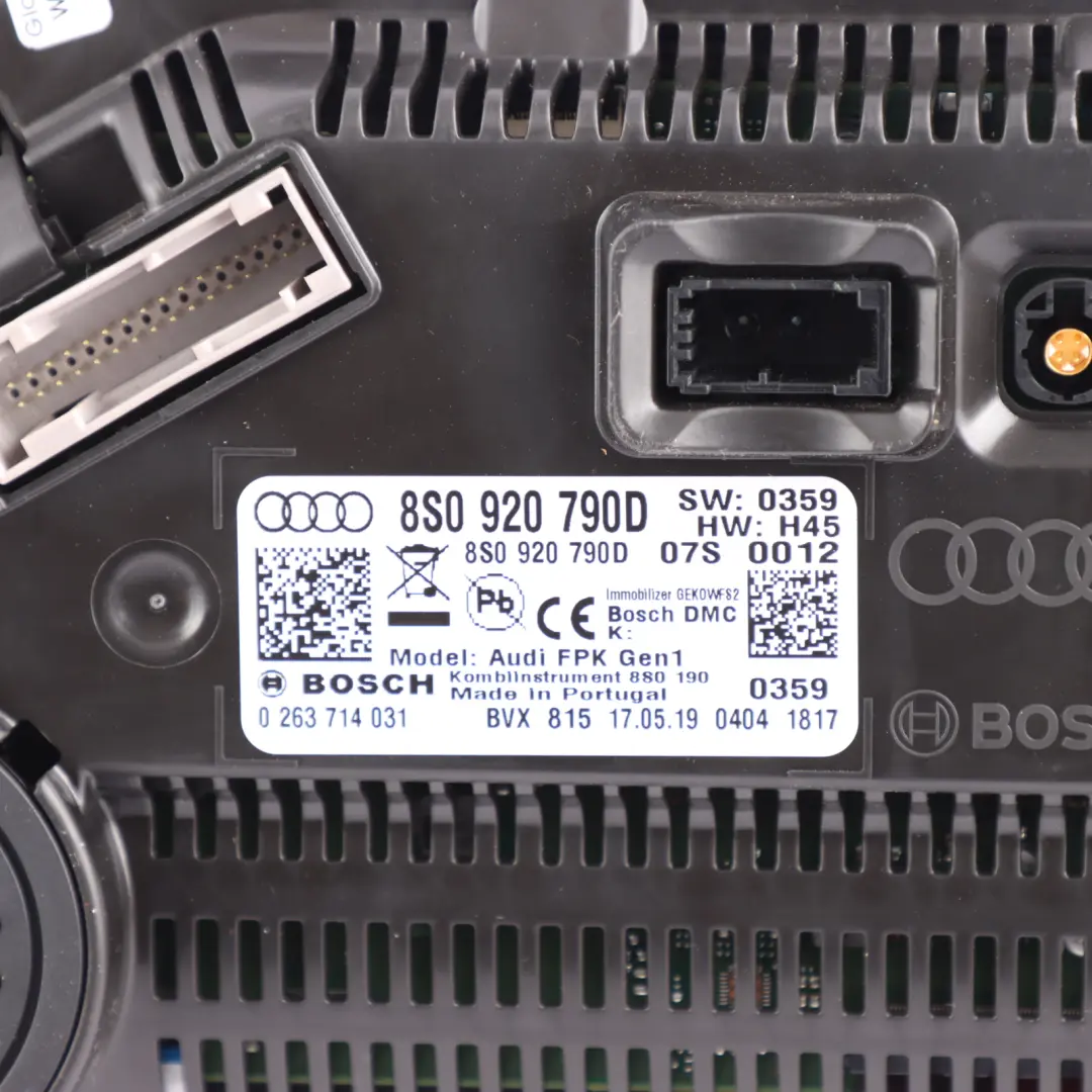 Virtual Instrument Cluster Speedo Clocks Petrol Automatic to Audi TT FV with Part number 8S0920790D Audi TT FV Virtual Instrument Cluster Speedo Clocks Petrol Automatic - SKU RHD-8S0920790D - Part number 8S0920790D