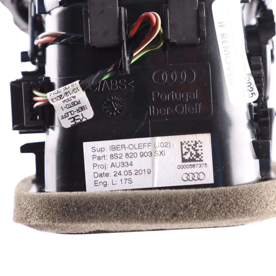 Fresh Air Grille Center Dash Dashboard Vent Part to Audi TT FV with Part number 8S2820903 Audi TT FV Fresh Air Grille Center Dash Dashboard Vent Part - SKU RHD-8S2820903-2 - Part number 8S2820903