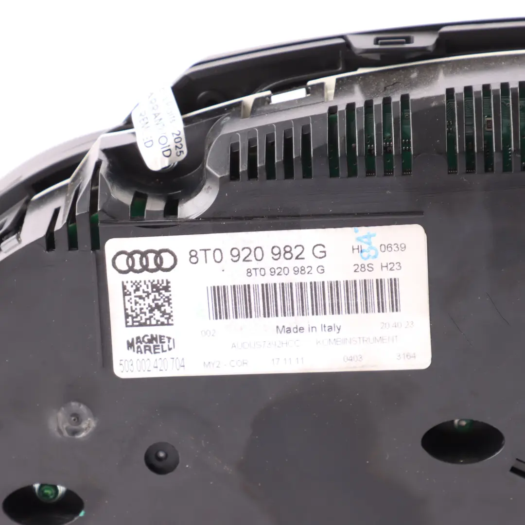 Audi A5 8T Instrument Cluster Speedo Meter Clocks Automatic Petrol - SKU RHD-8T0920982G - Part number 8T0920982G