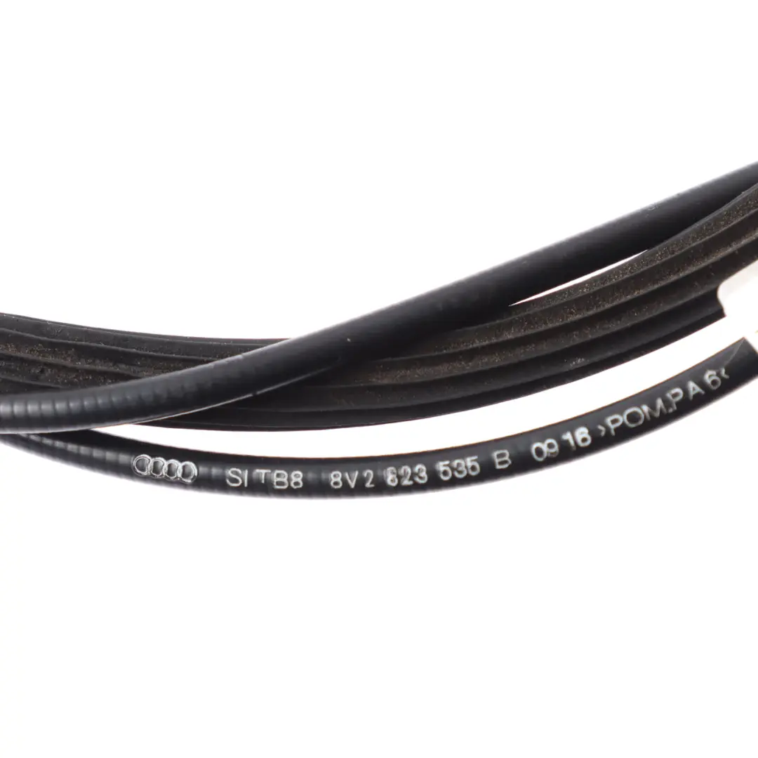 Front Bonnet Hood Lock Release Linkage Bowden Cable to Audi A3 8V with Part number 8V2823535B Audi A3 8V Front Bonnet Hood Lock Release Linkage Bowden Cable - SKU RHD-8V2823535B - Part number 8V2823535B