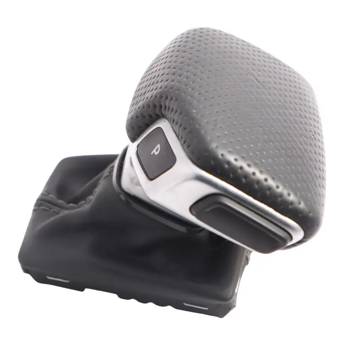 Audi A4 B9 Automatic Gearbox Gear Selector Lever Knob Leather Black - SKU RHD-8W2713140F-1 - Part number 8W2713140F