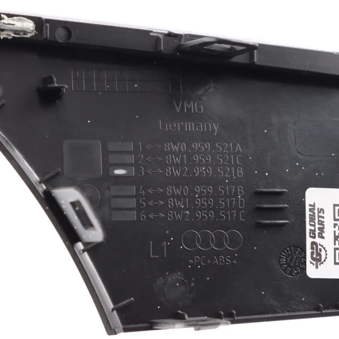 Front Door Card Handle Lever Trim Interior Left N/S Panel to Audi A5 F5 with Part number 8W2959521B Audi A5 F5 Front Door Card Handle Lever Trim Interior Left N/S Panel - SKU RHD-8W2959521B - Part number 8W2959521B