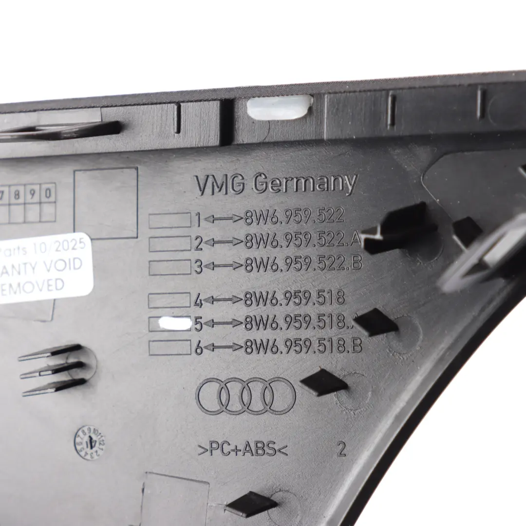 Audi A5 F5 Door Panel Interior Handle Trim Pull Grab Front Right - SKU RHD-8W6959518A - Part number 8W6959518A