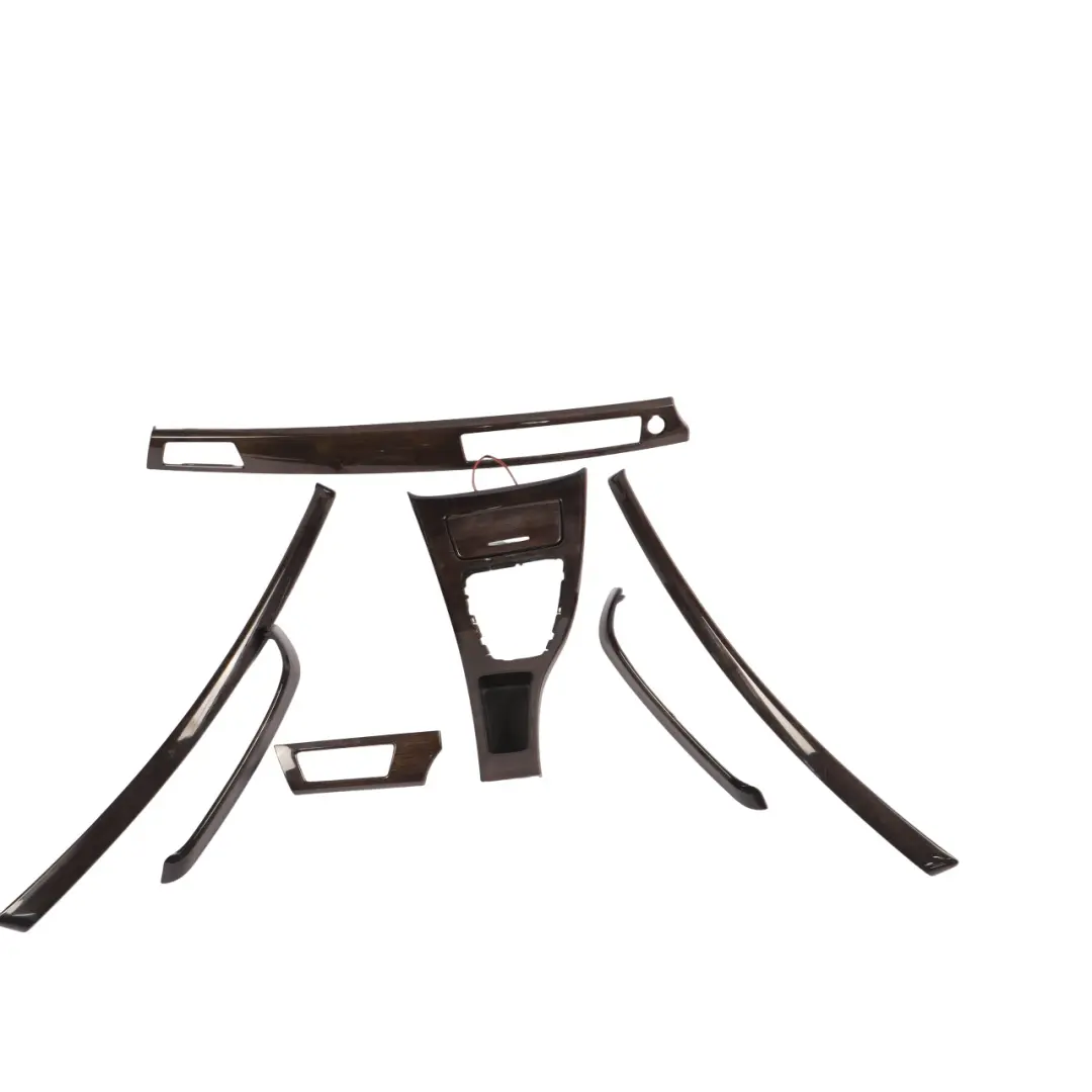 BMW E90 E91 LCI Dashboard Trim Console Strip Set Bamboo Woodgrain - SKU RHD-9214798-1 - Part number 9214798