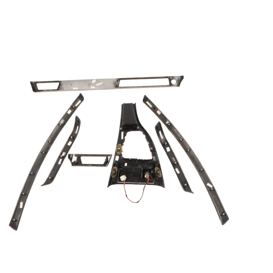 BMW E90 E91 LCI Dashboard Trim Console Strip Set Bamboo Woodgrain - SKU RHD-9214798-1 - Part number 9214798