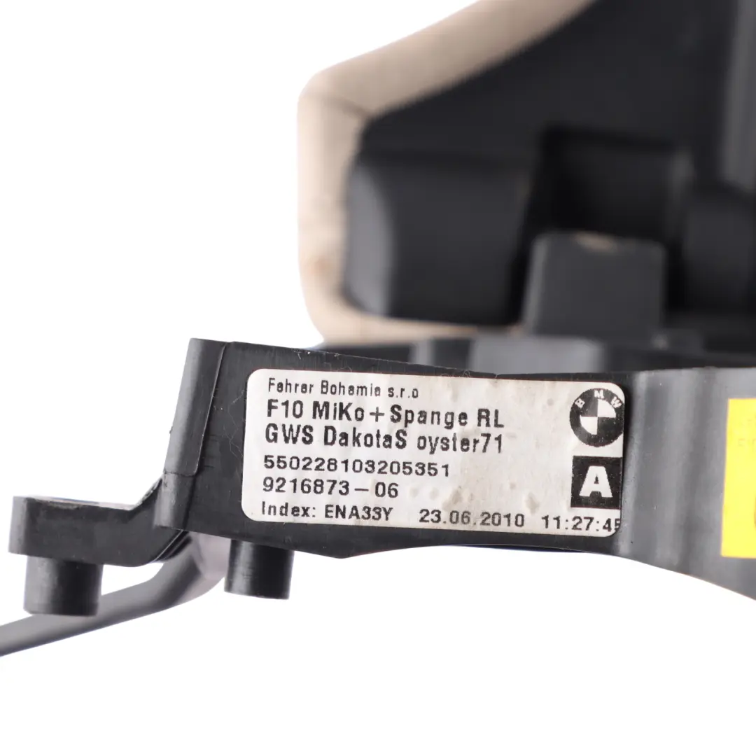 BMW F10 F11 Armrest Front Middle Left Right Leather Oyster - SKU RHD-9216878-2 - Part number 9216878