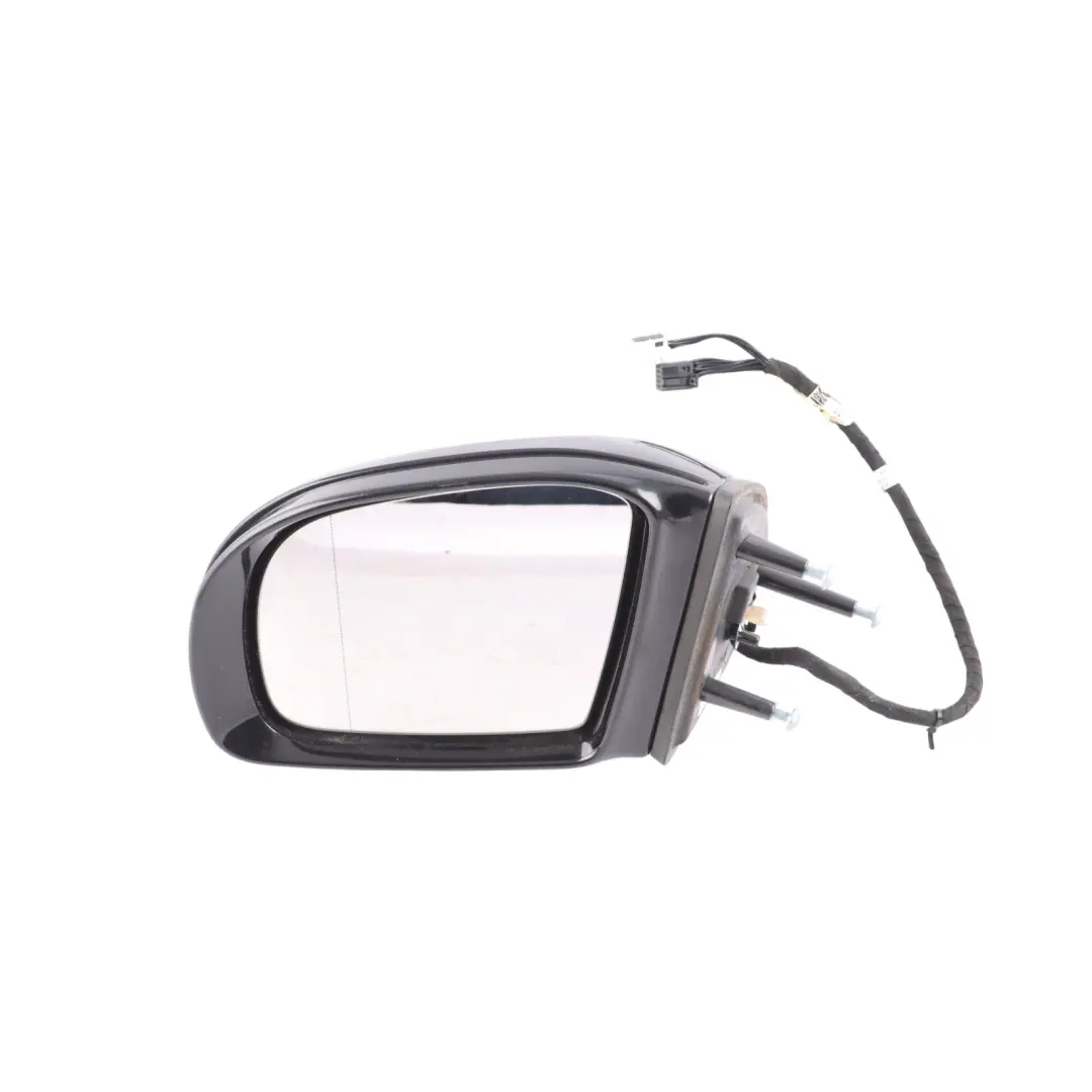 Mercedes ML W164 Wing Mirror Left N/S Power Fold Obsidian Black Metallic - 197 - SKU RHD-A1648101193-OB - Part number A1648101193