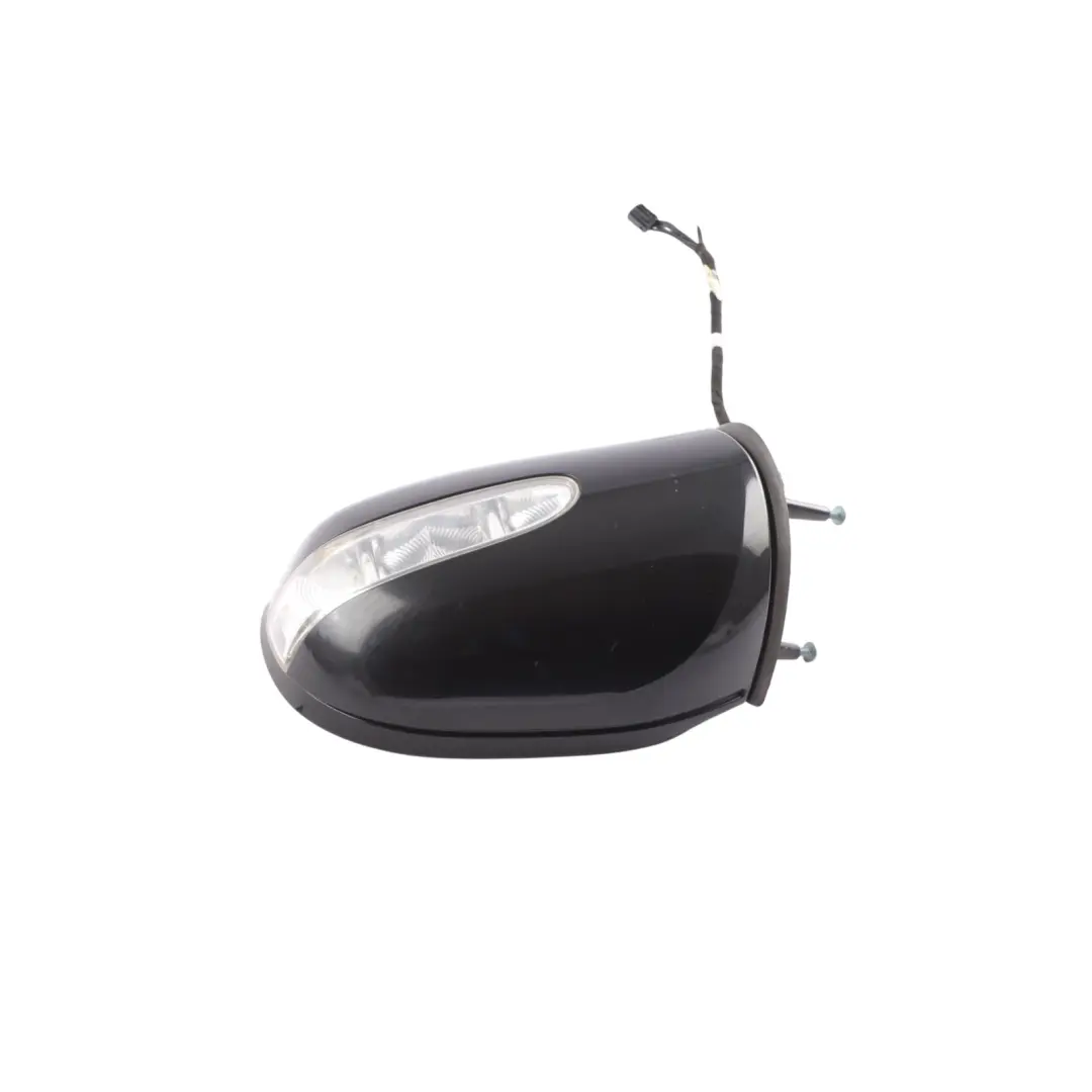 Mercedes ML W164 Wing Mirror Left N/S Power Fold Obsidian Black Metallic - 197 - SKU RHD-A1648101193-OB - Part number A1648101193