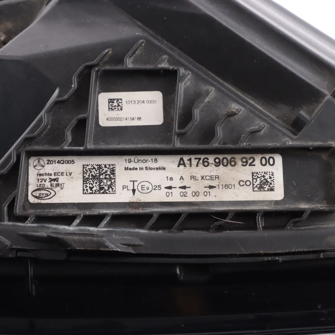 Front Right O/S Headlamp Light LED High Performance to Mercedes W176 with Part number A1769069200 Mercedes W176 Front Right O/S Headlamp Light LED High Performance - SKU RHD-A1769069200 - Part number A1769069200